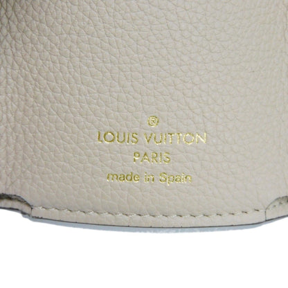 LOUIS VUITTON Trifold Wallet Portefeuille Lock Mini Snap Button Compact LV Logo Greige M69340 Men's Women's Billfold