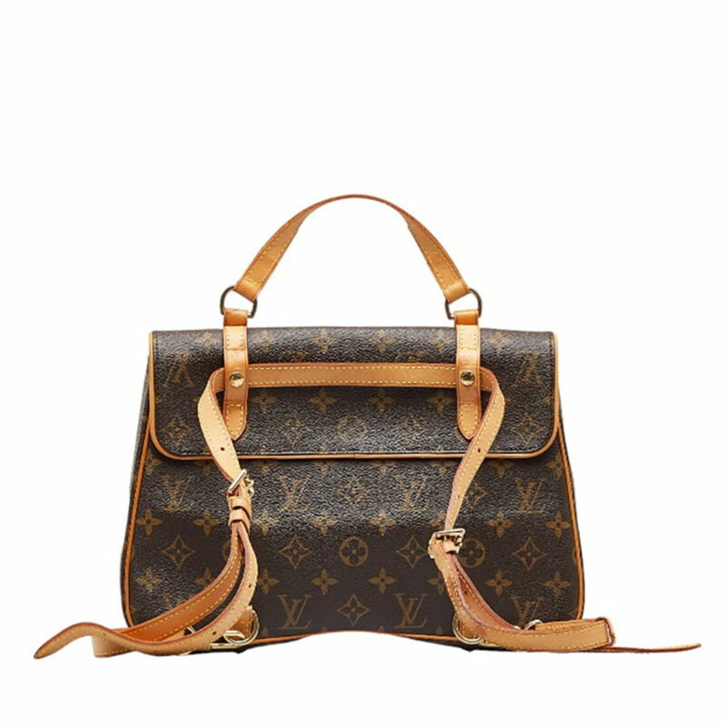 LOUIS VUITTON Monogram Marel Sack Ad Rucksack Backpack M51158 Brown PVC Leather Ladies