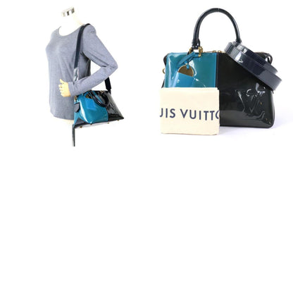 LOUIS VUITTON Handbag Shoulder Bag Tote Miroir Patent Leather Blue Marine Ladies M54642