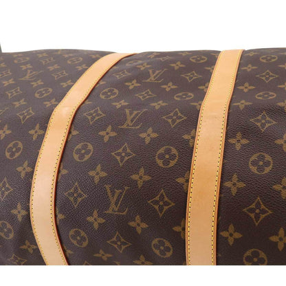 LOUIS VUITTON Monogram Keepall 60 Boston Bag Brown M41422 Gold Hardware