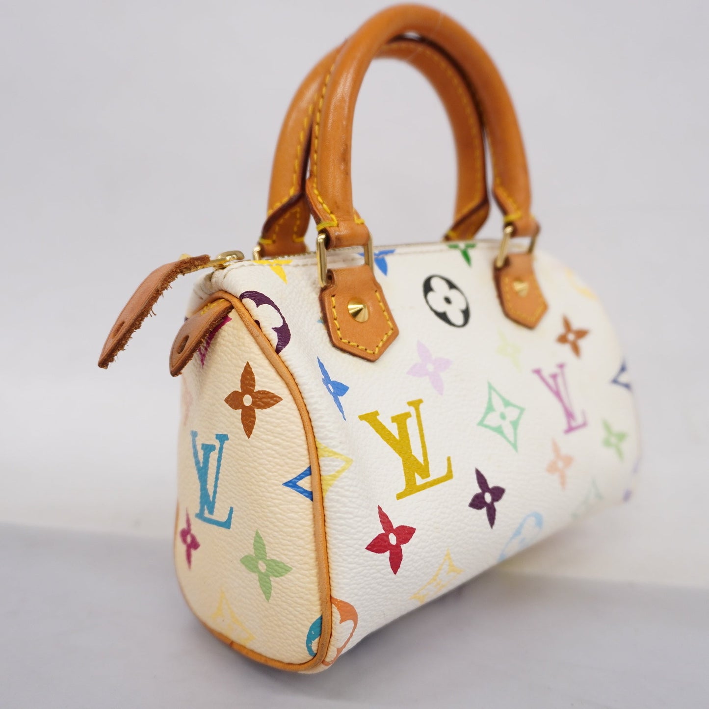 LOUIS VUITTONAuth  Monogram Multicolore Mini Speedy M92645 Women's Handbag Blanc