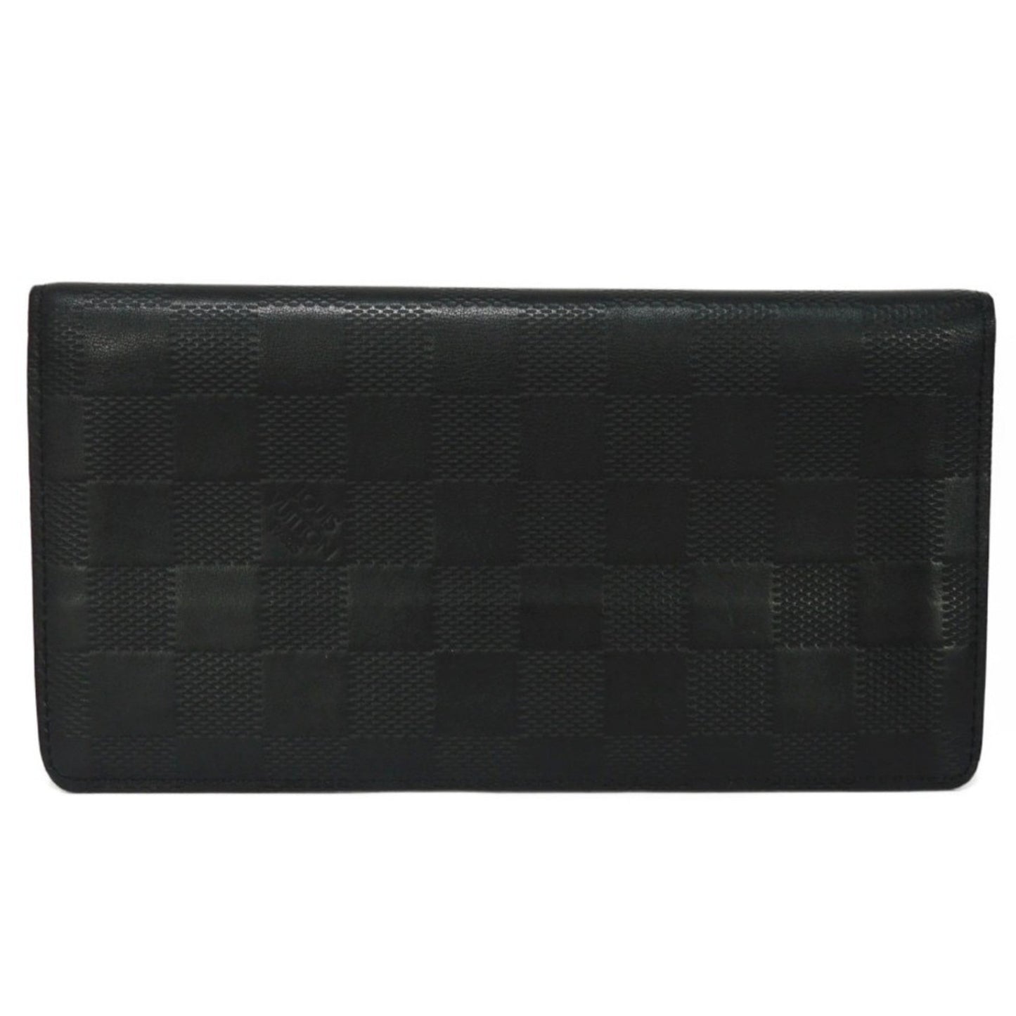 LOUIS VUITTON Long Wallet Portefeuil Brazza Old Model Bifold Damier Infini Onyx N63010 Men's Billfold