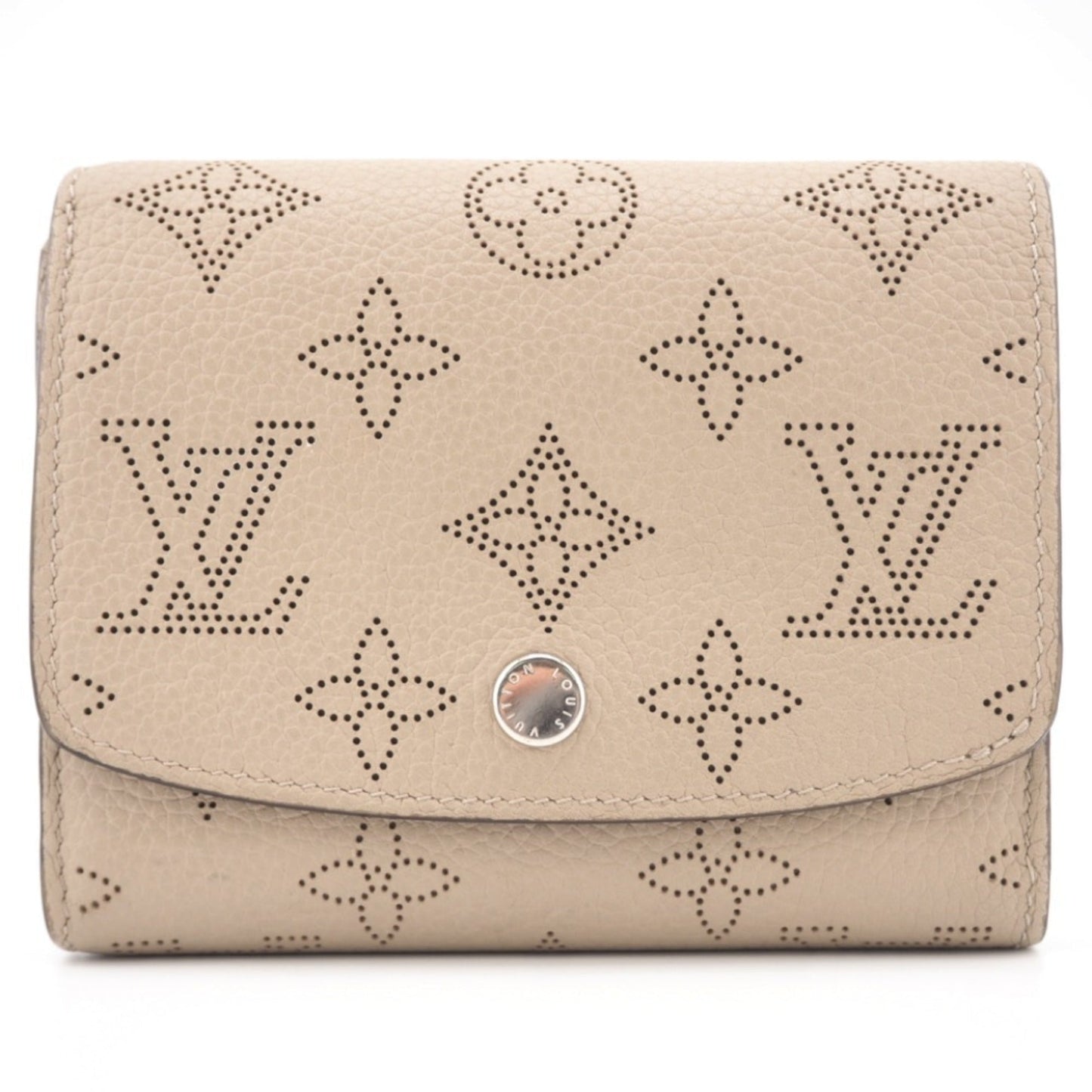 LOUIS VUITTON M62542 Portefeuilles Compact Mahina Bifold Wallet Beige Women's