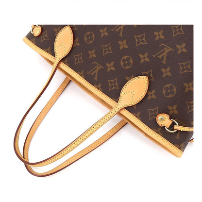 LOUIS VUITTON Monogram Neverfull PM Tote Bag Brown Beige M40155