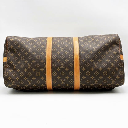 LOUIS VUITTON Keepall Bandouliere 55 Monogram Boston Bag Travel Brown PVC Women Men M41414