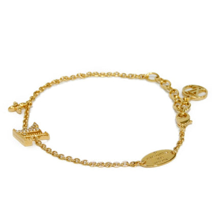 LOUIS VUITTON Bracelet LV Iconic Circle Strass Gold Monogram Flower Clear M00587 Women's Accessories Jewelry