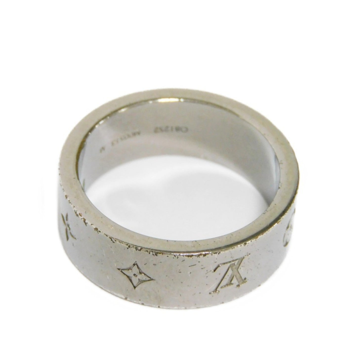 LOUIS VUITTON Ring Berg LV Instinct M No. 22 One Side Only Ruthenium M00513 Men's Accessories Jewelry