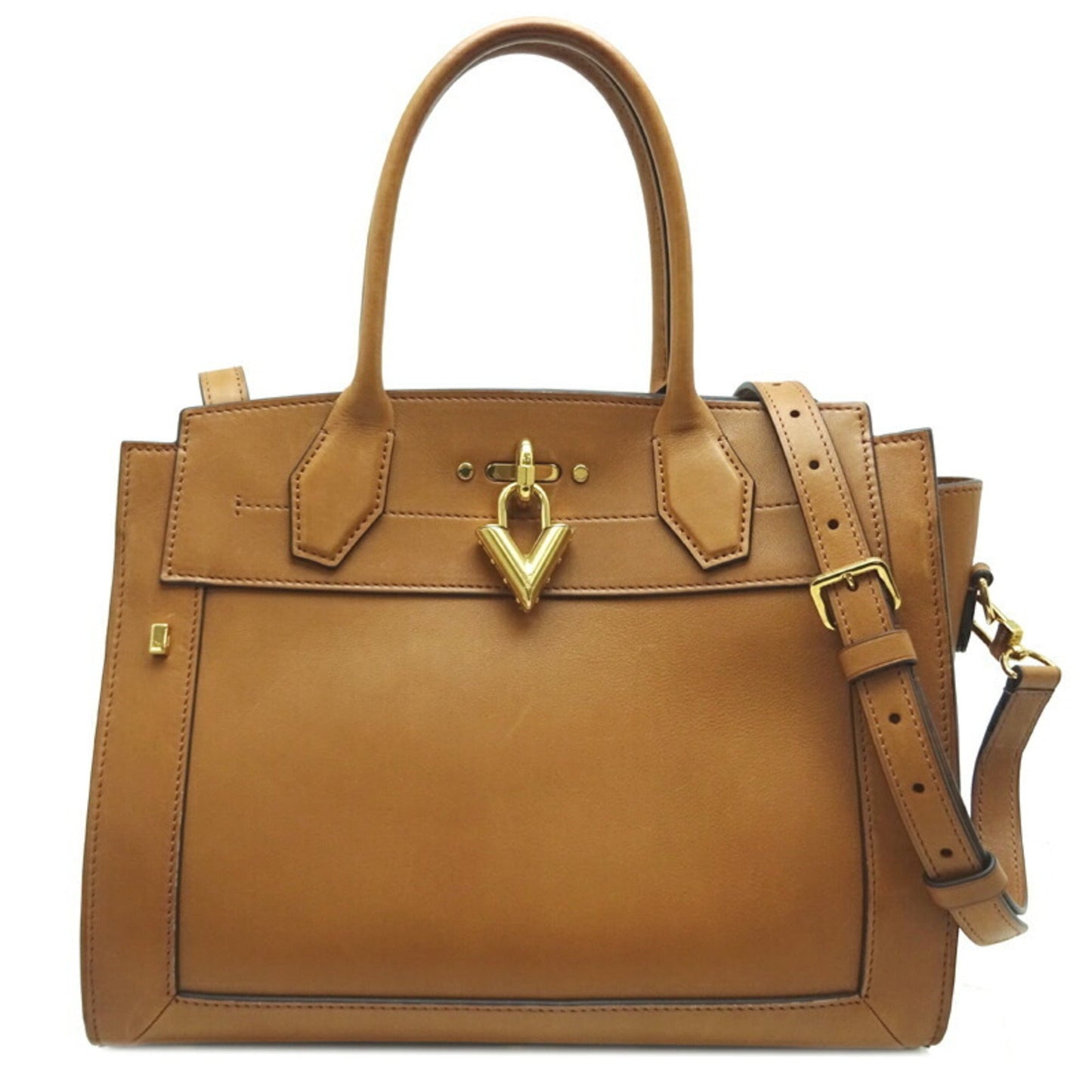 LOUIS VUITTON Steamer MM Women's Handbag M21309 Calf Camel [Brown]