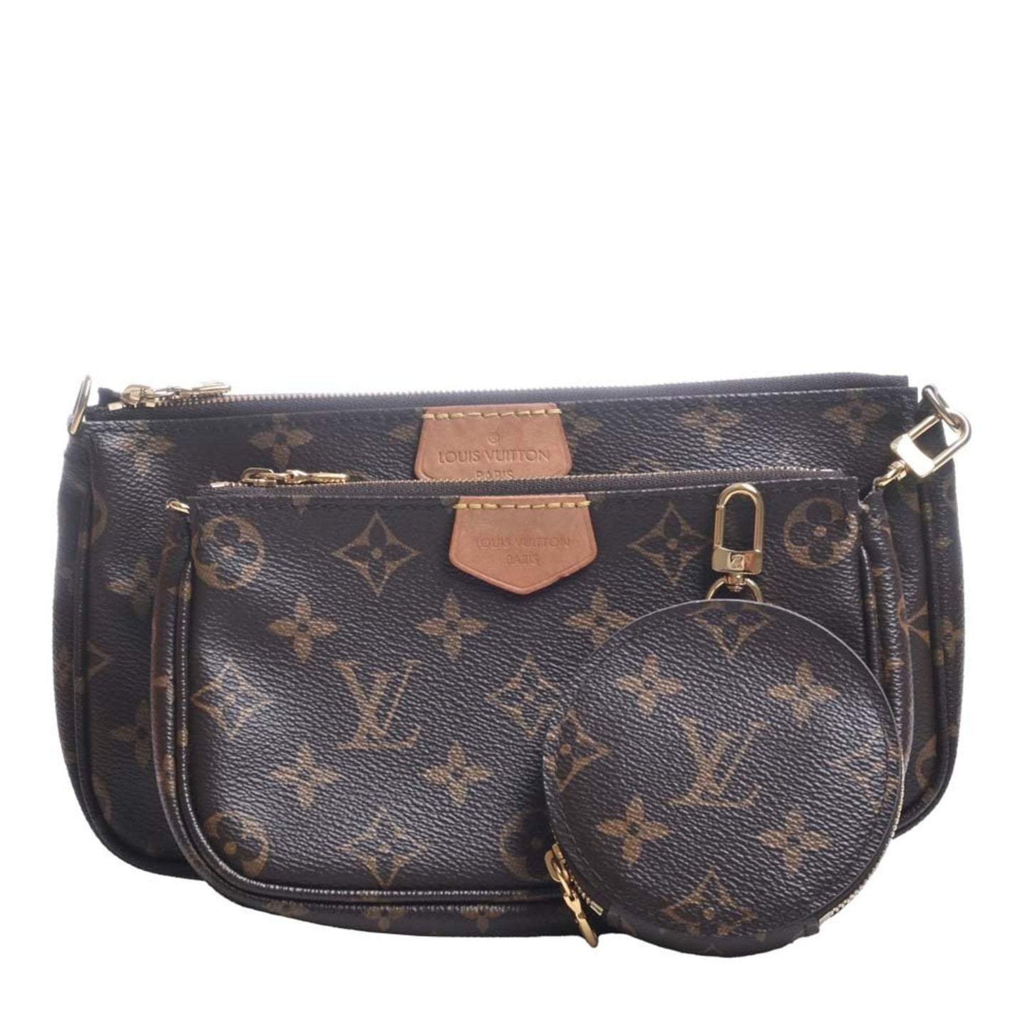 LOUIS VUITTON Monogram Multi Pochette Accessoire Pouch Shoulder Bag M44813 Brown Women's