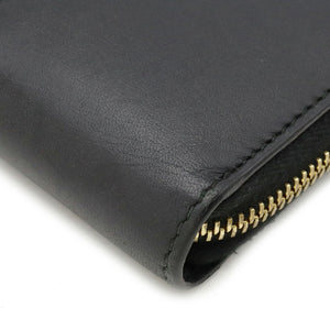 GUCCI SYLVIE Zip Around Round Long Wallet Leather Black 476083