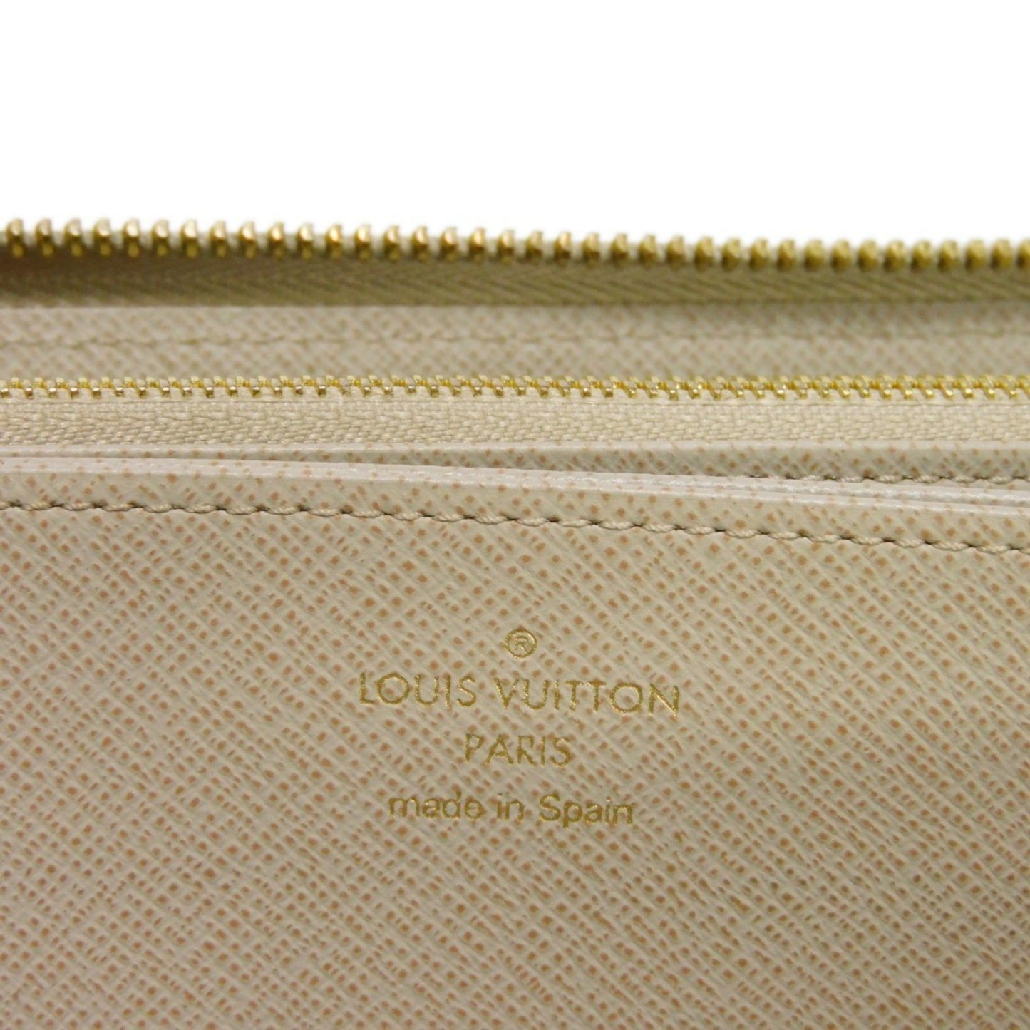 LOUIS VUITTON Long Wallet Zippy LV Logo Greige Gold New Model Round Zipper Vuitton Epi Galle M67805 Men's Women's