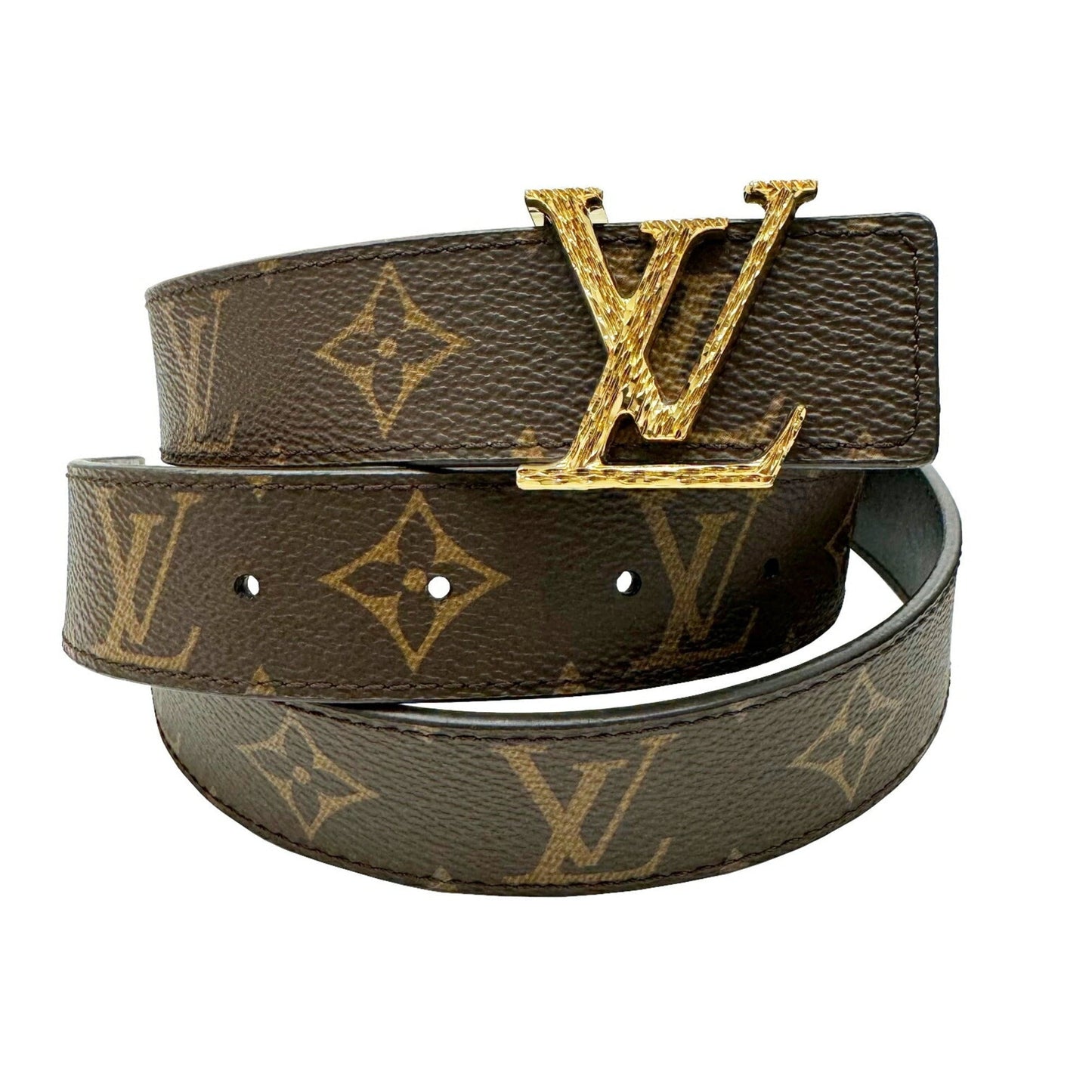 LOUIS VUITTON Belt LV Initial 30MM Monogram M0350 JJ3290 90cm Men's Women's