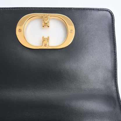 CHRISTIAN DIOR Cannage Leather Caro Small Chain Shoulder Bag Black Women's