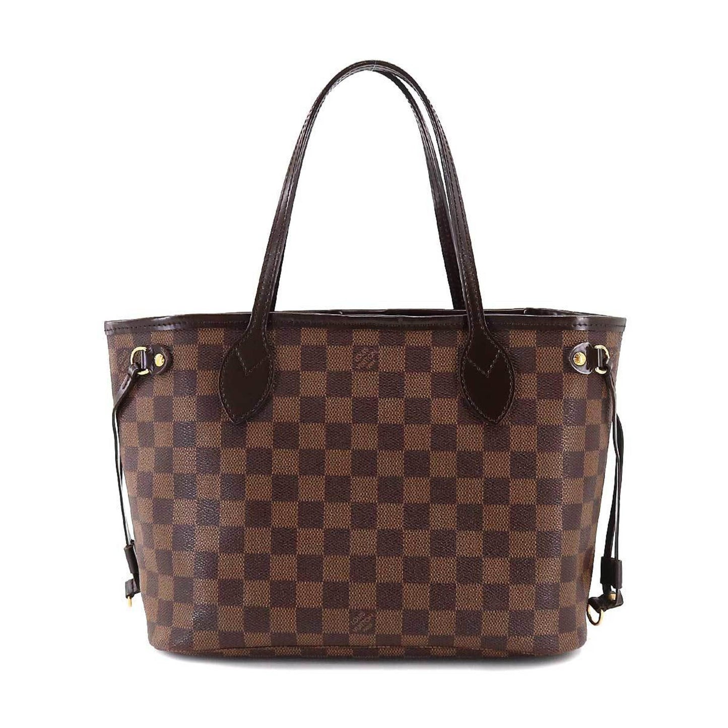 LOUIS VUITTON Damier Neverfull PM Tote Bag Ebene N51109 Brown