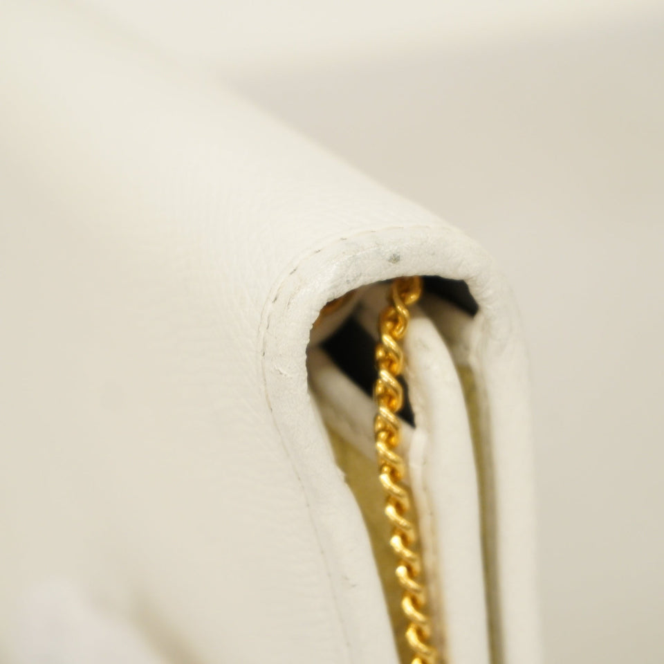 CHRISTIAN DIOR  Honeycomb Women's Leather Shoulder Bag White