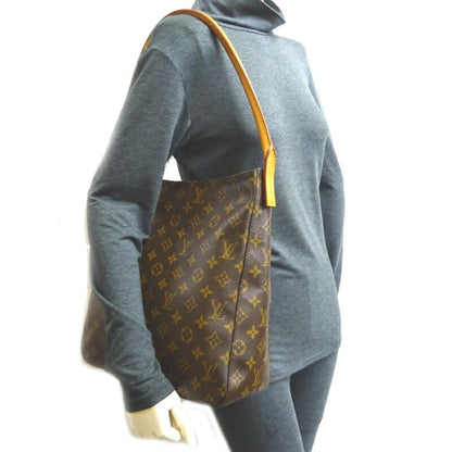 LOUIS VUITTON Looping GM Women's Shoulder Bag M51145 Monogram Ebene [Brown]