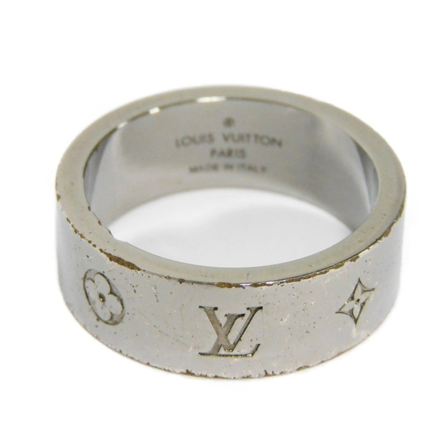 LOUIS VUITTON Ring Berg LV Instinct M No. 22 One Side Only Ruthenium M00513 Men's Accessories Jewelry