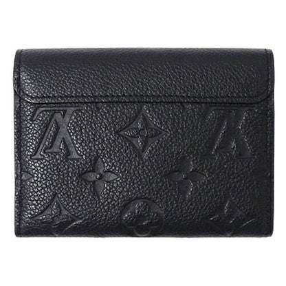 LOUIS VUITTON Wallet Monogram Empreinte Women's Trifold Portefeuille Pont Neuf Noir M62184 Black