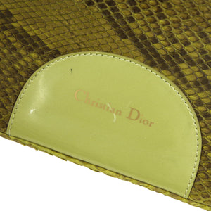 Christian Dior * 2000 Maris Pearl Shoulder Bag Green Python 66485