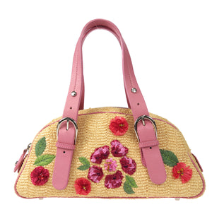 Christian Dior Flower Embroidered Handbag 48855
