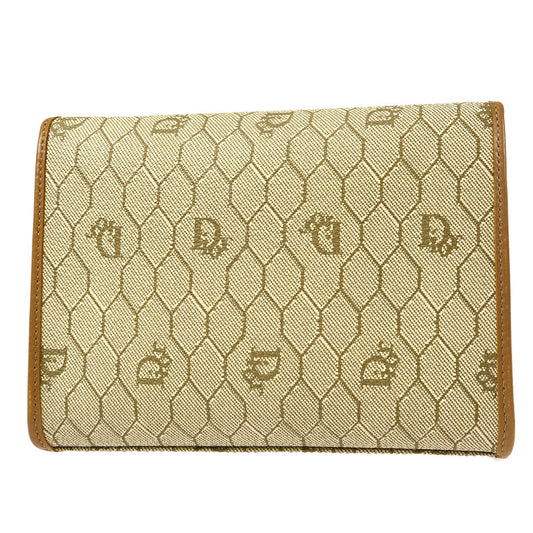 Christian Dior Honeycomb Clutch Bag Beige 76628