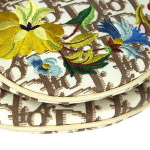 CHRISTIAN DIOR 2005 Floral Embroidered Trotter Saddle Bag 78432