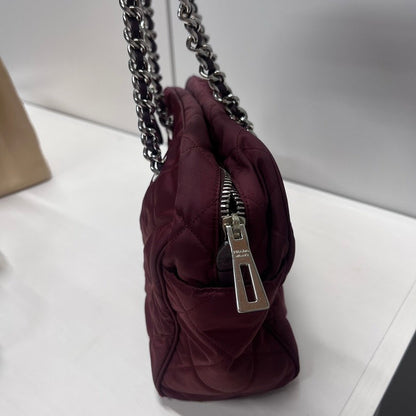 Prada Wine Red Chain Shoulder Bag