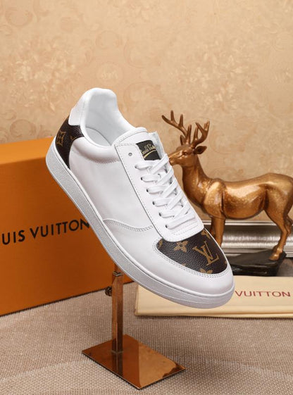 The Bags Vibe - Louis Vuitton LWnogram Denim Brown and White Sneaker