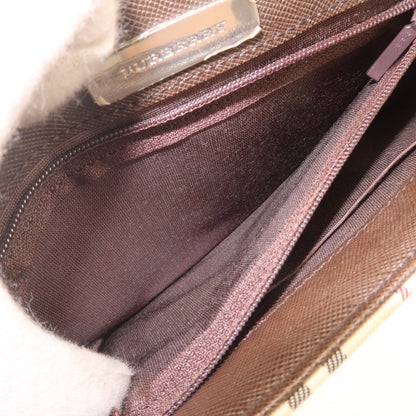 BURBERRY Canvas Leather Nova Check Shoulder Bag Hand Bag