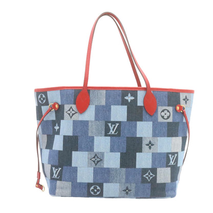 LOUIS VUITTON Monogram Denim Neverfull MM Tote Bag Blue N41605 LV  22325A