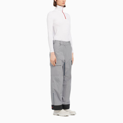 Prada Grey Nylon Technical Pants Women