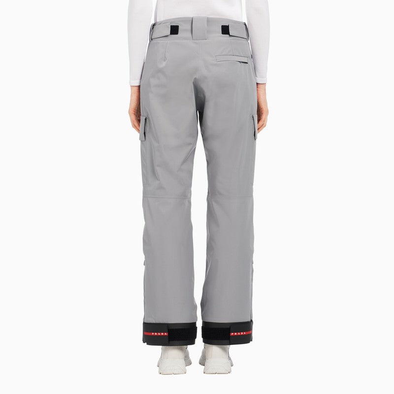 Prada Grey Nylon Technical Pants Women