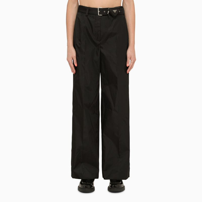 Prada Black Re-Nylon Trousers Women