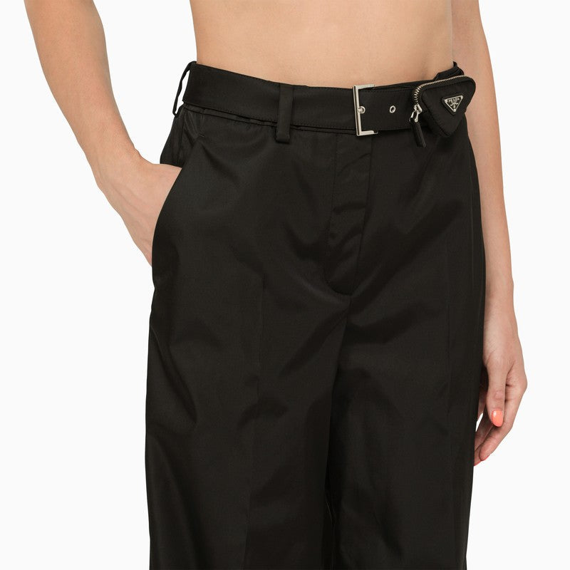 Prada Black Re-Nylon Trousers Women