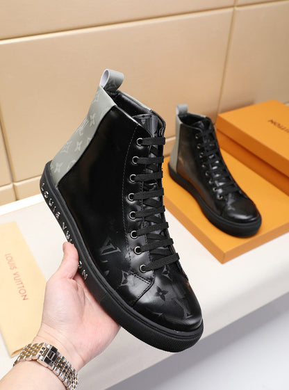 The Bags Vibe - Louis Vuitton Stellar Trainer Boot Black Gray Sneaker