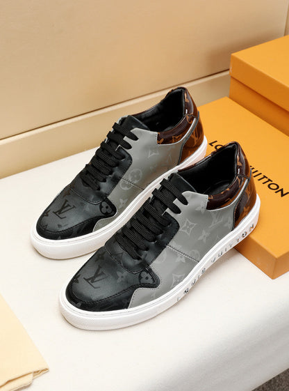 The Bags Vibe - Louis Vuitton LWnogram Denim Brown And Gray Sneaker