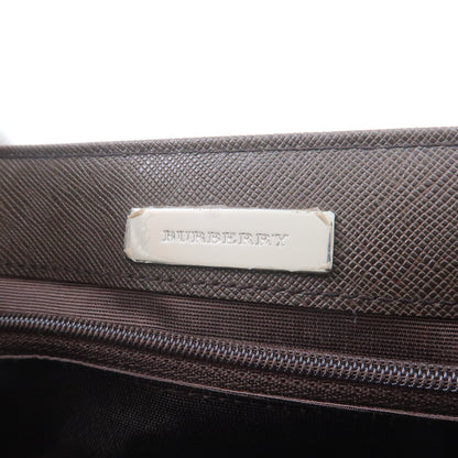 BURBERRY Canvas Leather Nova Check Shoulder Bag Hand Bag