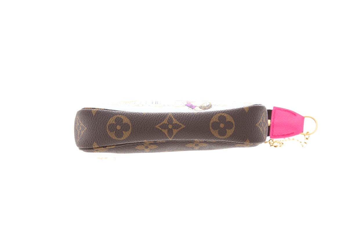 Louis Vuitton Brown Canvas Monogram & Multicolor Holiday Pochette