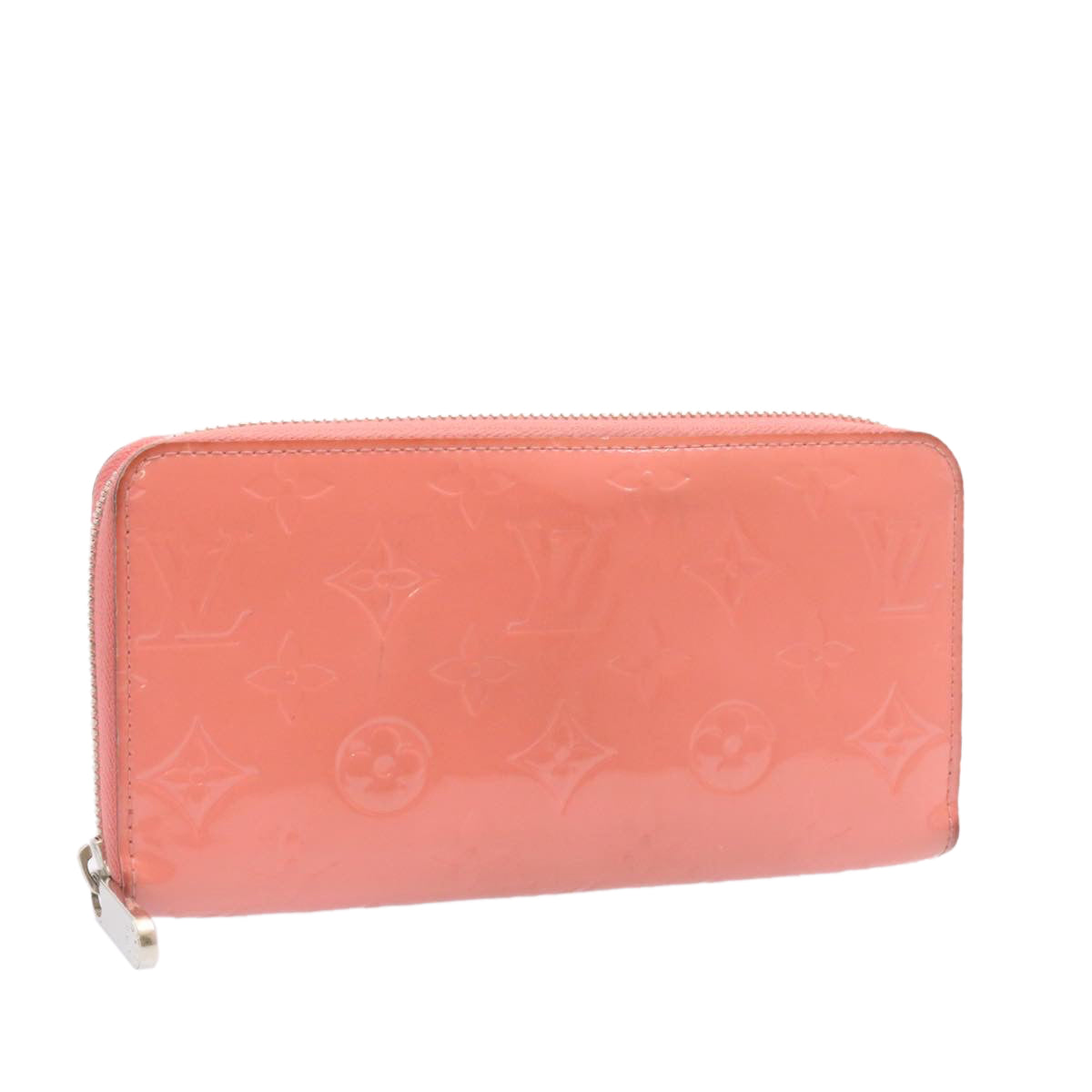 LOUIS VUITTON Monogram Vernis Zippy Wallet Long Wallet Pink M93202 LV Auth 24344