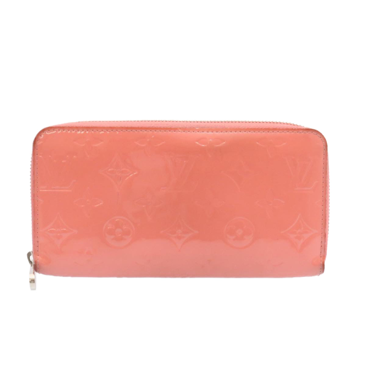 LOUIS VUITTON Monogram Vernis Zippy Wallet Long Wallet Pink M93202 LV Auth 24344