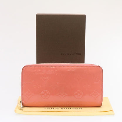 LOUIS VUITTON Monogram Vernis Zippy Wallet Long Wallet Pink M93202 LV Auth 24344