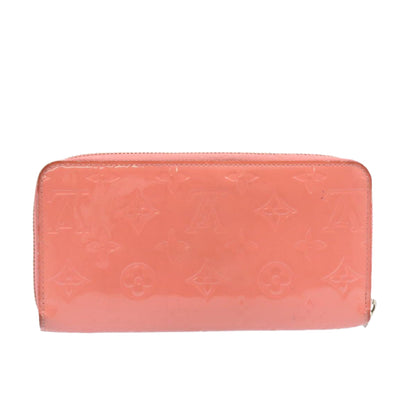 LOUIS VUITTON Monogram Vernis Zippy Wallet Long Wallet Pink M93202 LV Auth 24344