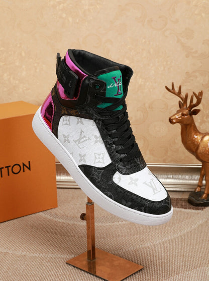 The Bags Vibe - Louis Vuitton Rivoli High Blue Pink Sneaker