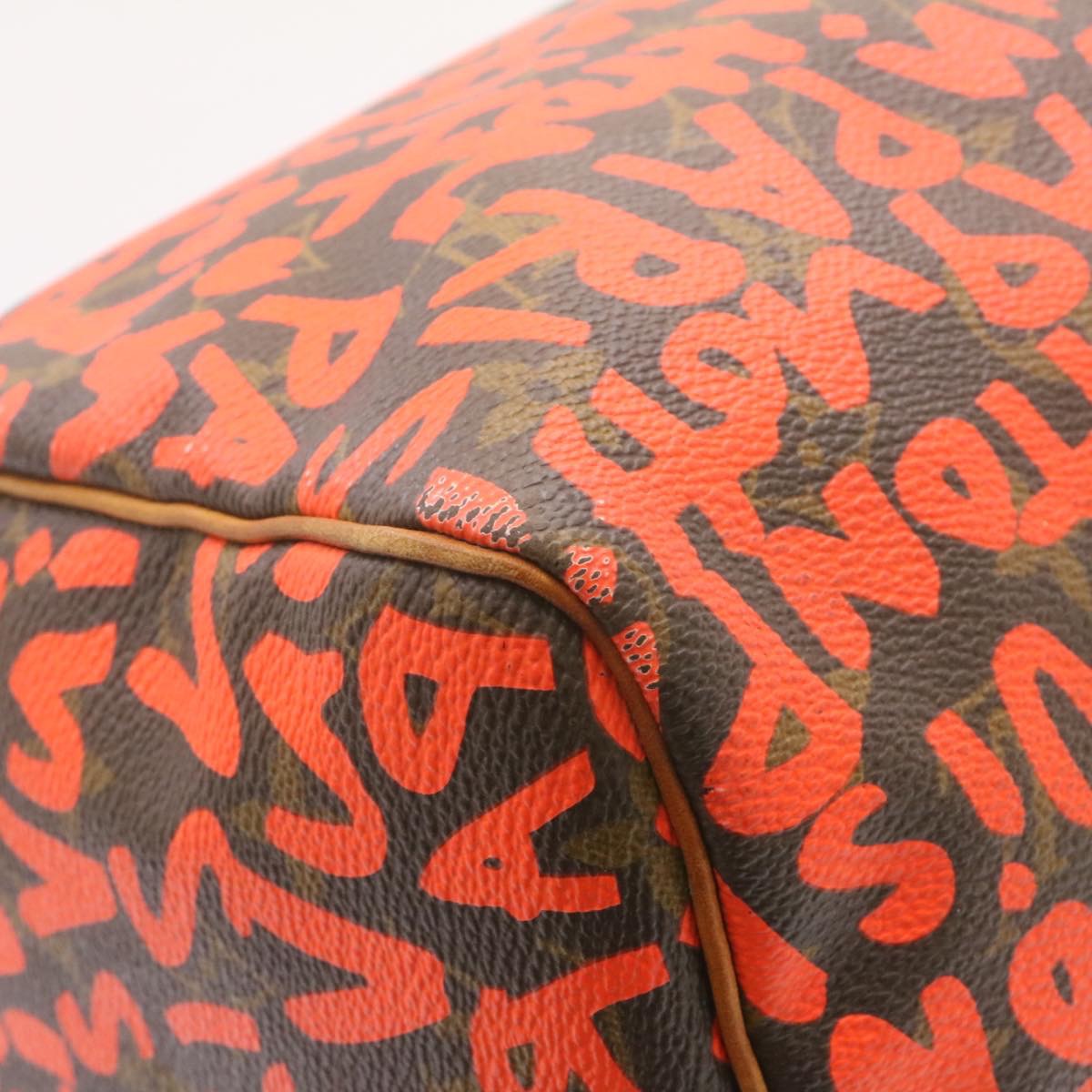 LOUIS VUITTON Monogram Graffiti Speedy 30 Hand Bag Orange M93705 LV  25731A