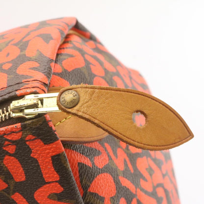 LOUIS VUITTON Monogram Graffiti Speedy 30 Hand Bag Orange M93705 LV  25731A