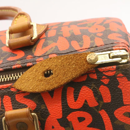 LOUIS VUITTON Monogram Graffiti Speedy 30 Hand Bag Orange M93705 LV  25731A