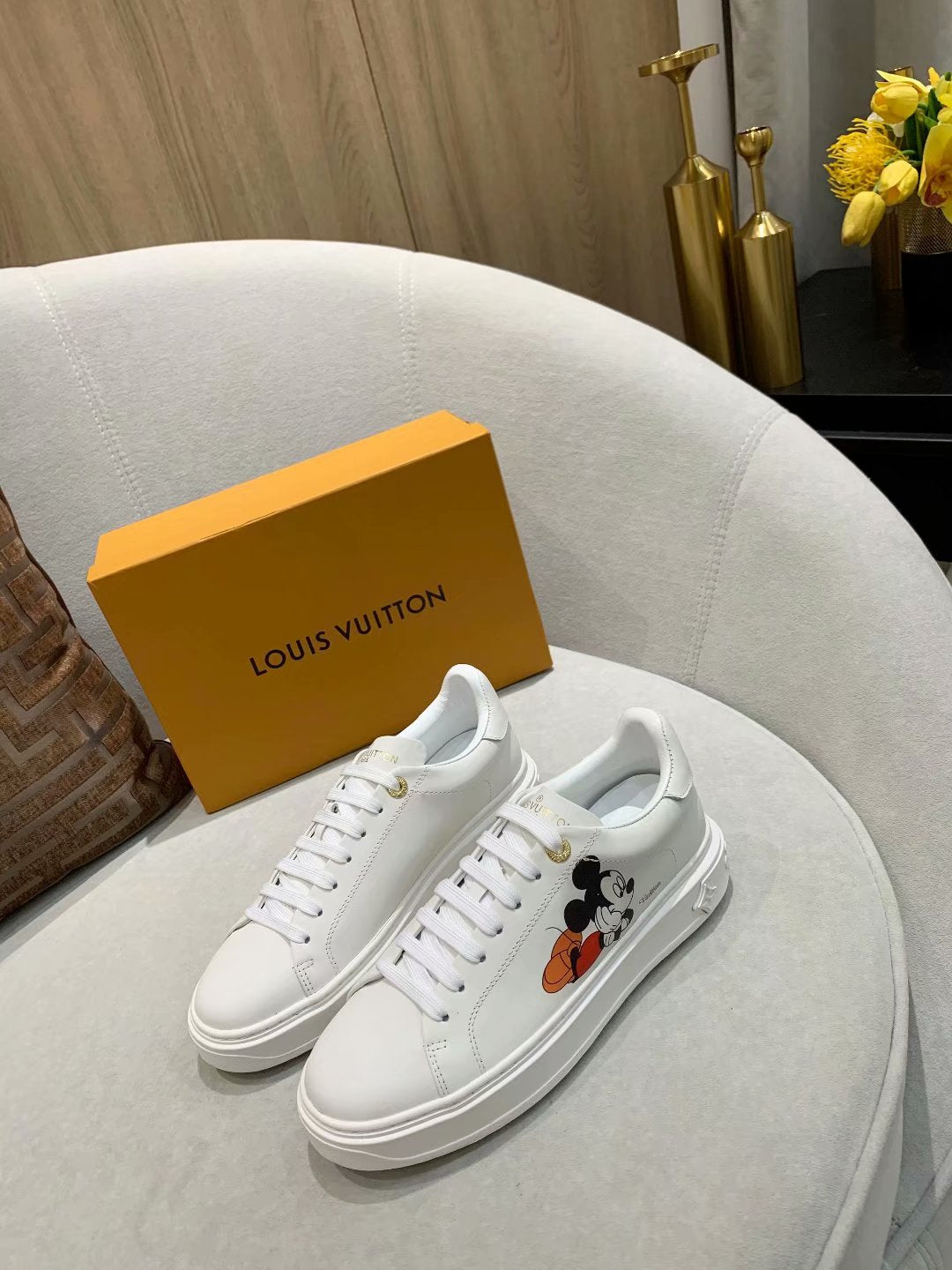 The Bags Vibe - Louis Vuitton Time Out MK White Sneaker