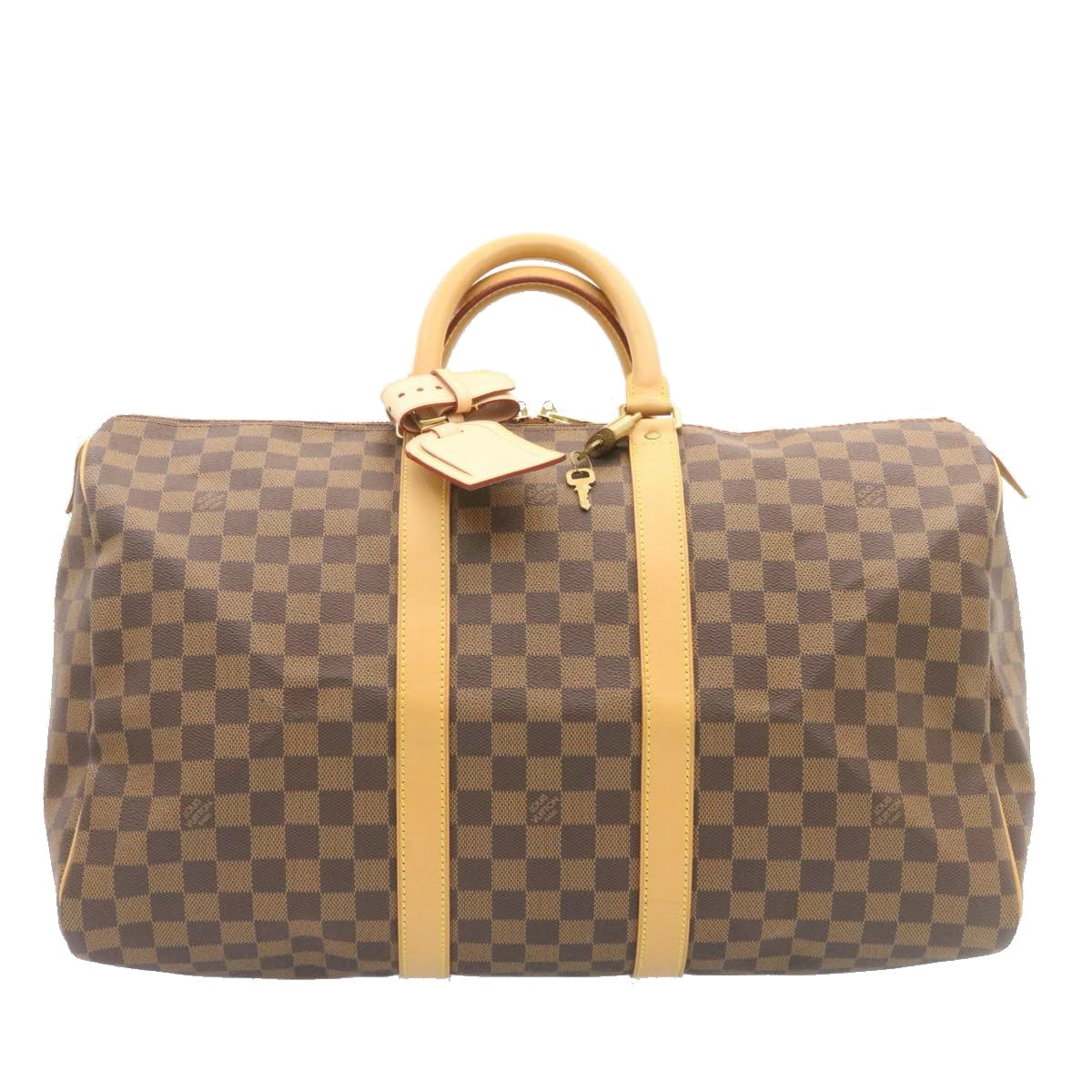 LOUIS VUITTON Damier Ebene Keepall 45 Boston Bag LV  26495A