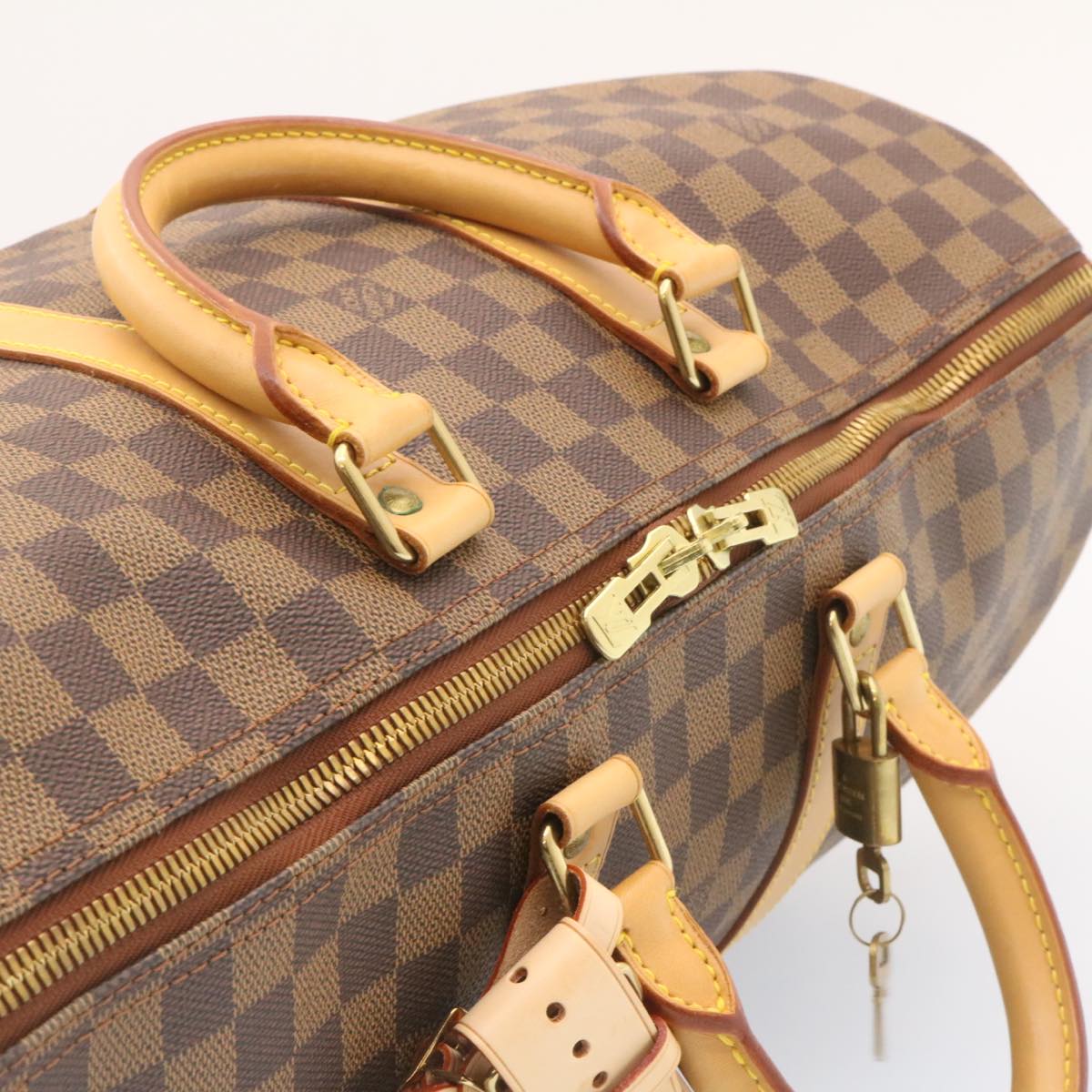 LOUIS VUITTON Damier Ebene Keepall 45 Boston Bag LV  26495A