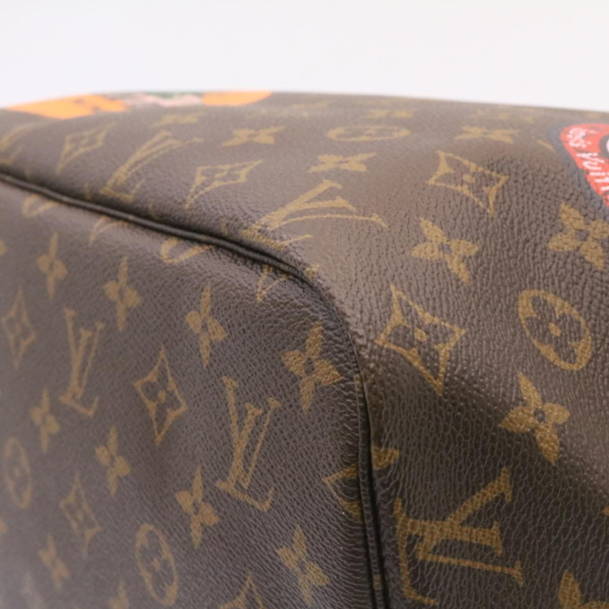 LOUIS VUITTON Monogram World Tour Neverfull MM Tote Bag M42844 LV  26563A